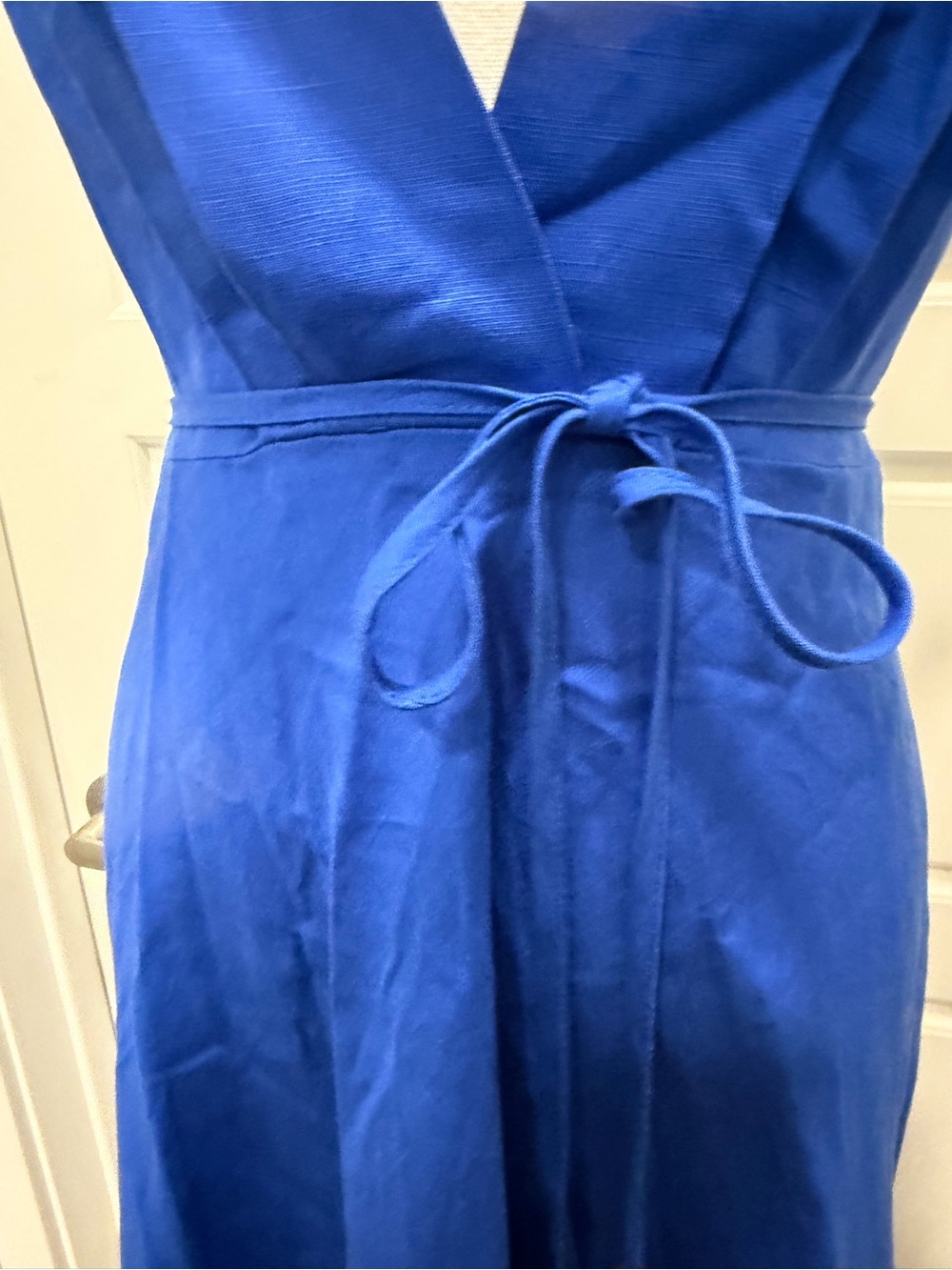 Zara Blue Halter Maxi Dress with Tie Waist - Picture 9 of 11